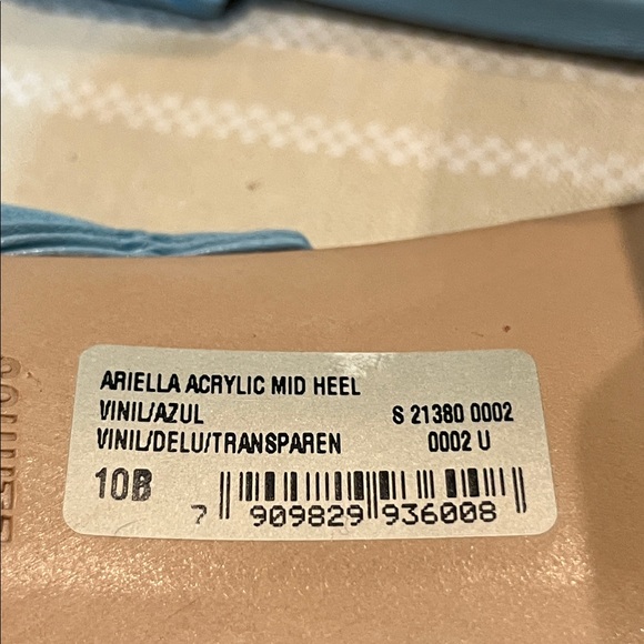 Schutz Ariella Acrylic/Sky Blue Mid Heel size 10 women’s - Picture 8 of 9